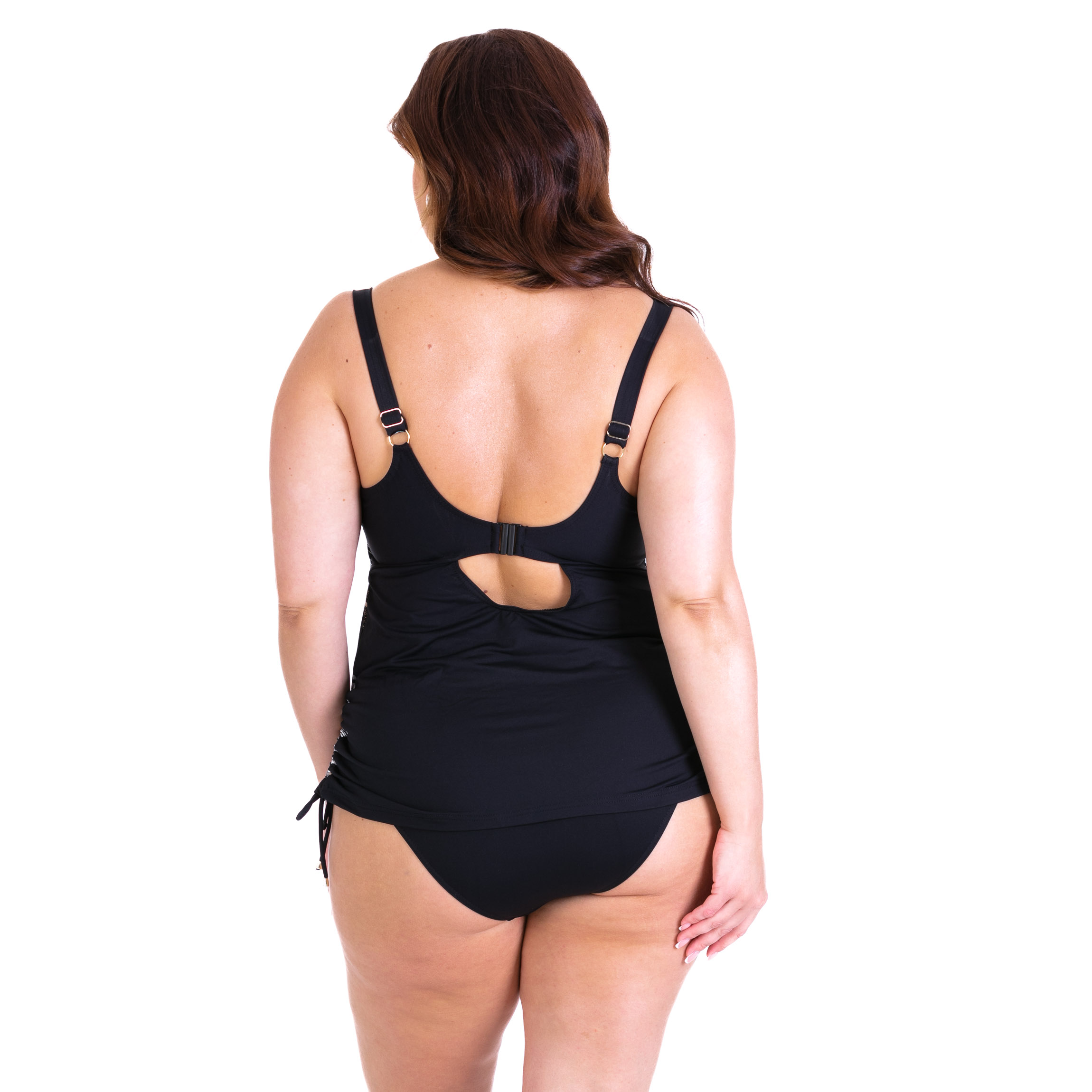 Tankini swimsuit / B1 - black two-piece swimsuit for large breasts