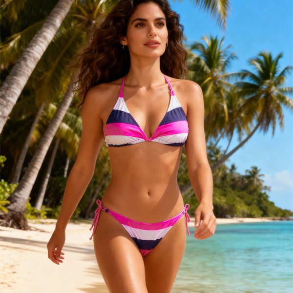 Megan A18 – dwuczęściowy kostium kąpielowy z miękką miseczką i wiązanymi majtkami (5)