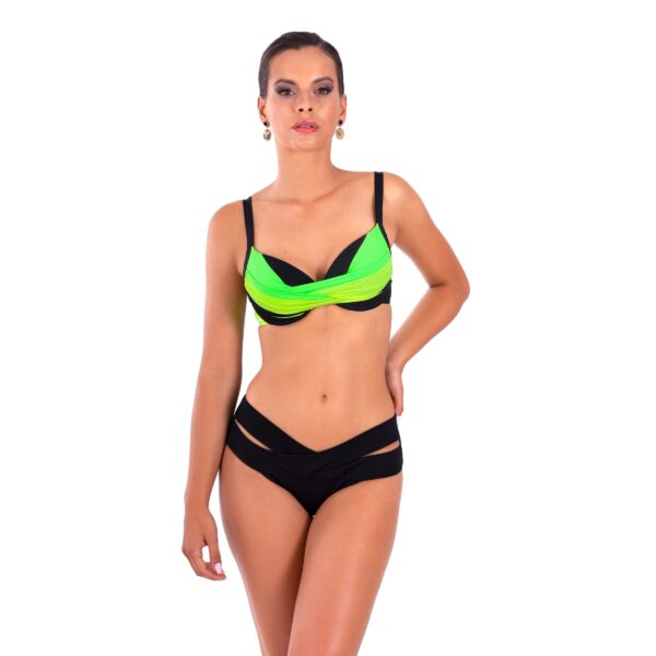LATOJA VB PS14 two-piece push up swimsuit for small breasts with fancy panties with slits Polish manufacturer lavel 2023 front
