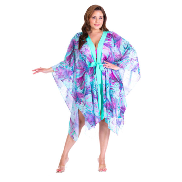 Kimono n17 zeštíhlující plážová pelerína plus velikosti polského výrobce lavel 2023 přední