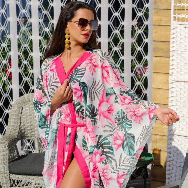 kimono n18 sukienka narzutka plazowa polski producent lavel plus size 2023 plener