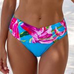 biustonosz kąpielowy push up w kwiaty niebieskie bikini pushup (8)