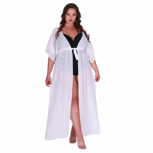 luna 2 blanco dress plus size beach cape Polish manufacturer lavel 2023 front