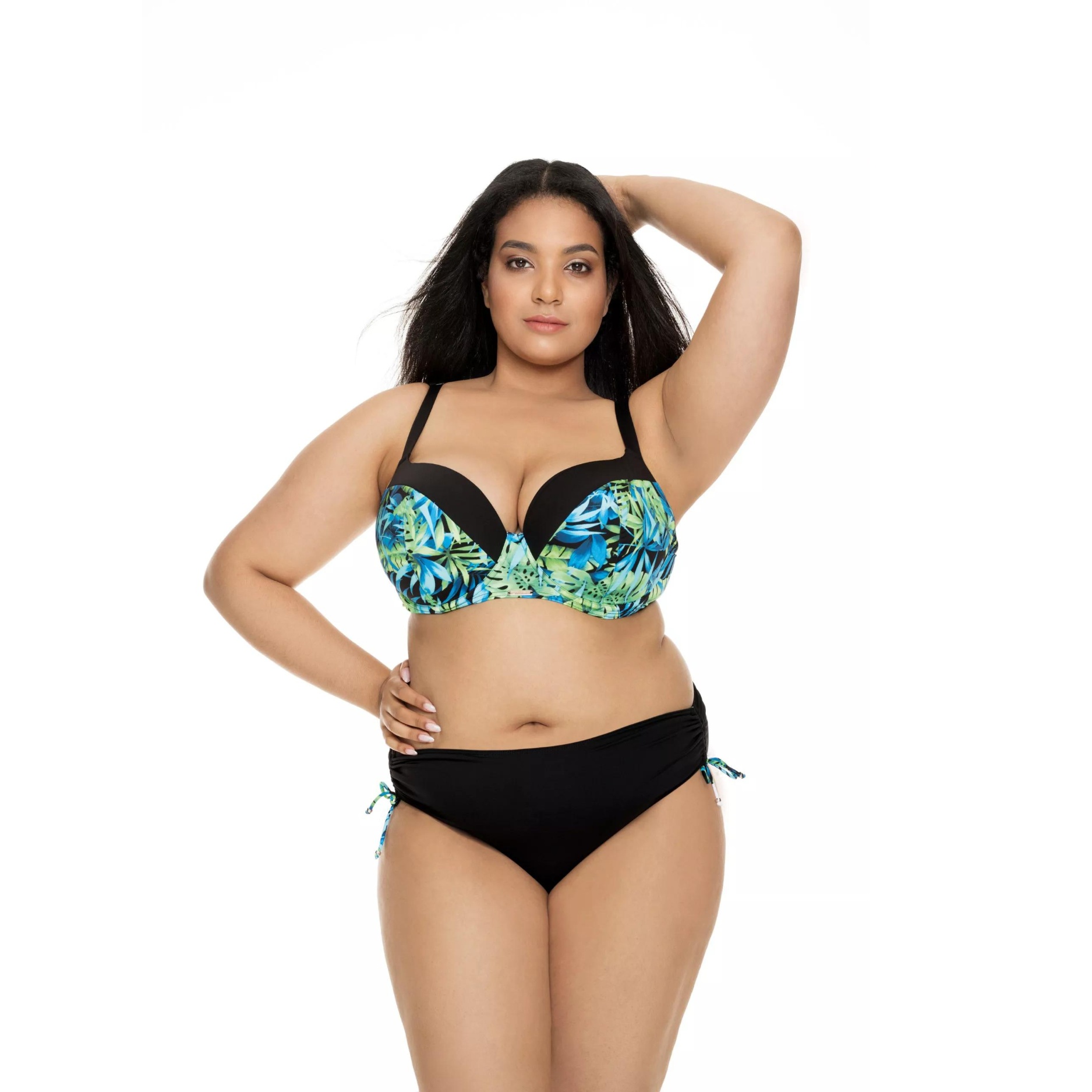 Loren Cup / Zielony - two-piece swimsuit with a soft cup