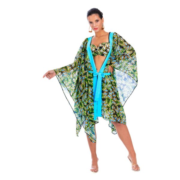 Robe kimono c1, Cover-up de plage amincissant, grande taille, fabricant polonais, niveau 2024 03