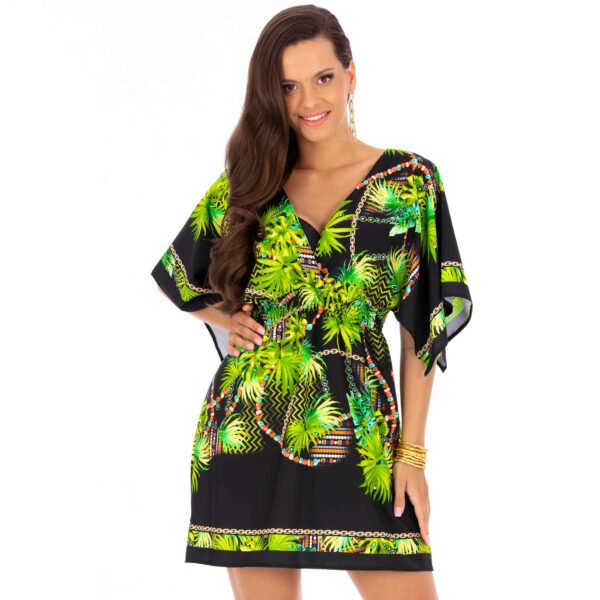 PROF LUNA Z23 beach dress, airy swimsuit cover-up, summer boho with floral patterns, Polish production lavel 2024 8