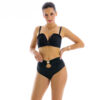 Anita negro czarny Dwuczesciowy kostium kapielowy push up z wysokim stanem wyszczuplajacy modelujacy czarne bikini plus size polski producent LAVEL 2024 (5)