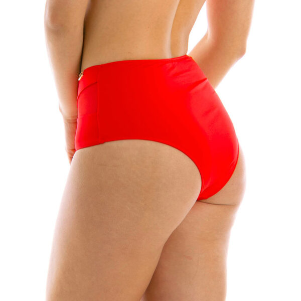 Bragas de cintura alta Paris Sandia malla roja barriga adelgazante traje de baño Sexy parte inferior de Bikini traje de baño adelgazante Lavel 2024(2)