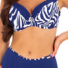LOREN T5 dwuczesciowy kostium kapielowy plus size na duzy biust granatowy z wysokim stanem dla duzego brzucha wyszczuplajace bikini lavel 2024 3