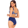 LOREN T5 dwuczesciowy kostium kapielowy plus size na duzy biust granatowy z wysokim stanem dla duzego brzucha wyszczuplajace bikini lavel 2024 7