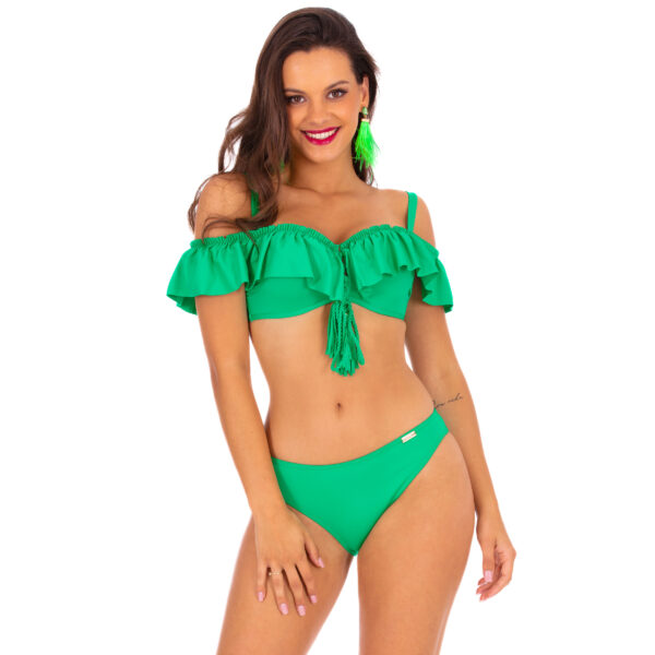 Samanta Isla komplet kapielowy hiszpanka bikini z falbana zielony stroj kapielowy na maly biust push up kostium kapielowy na lato turkuswy zmyslowy lavel 2024 5