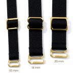 zlote klamerki ramiaczka do stroju kapielowego czarne