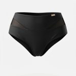 majtki od bikini czarne z szyfonem