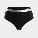 srebrne majtki oxana z wysokim stanem bikini