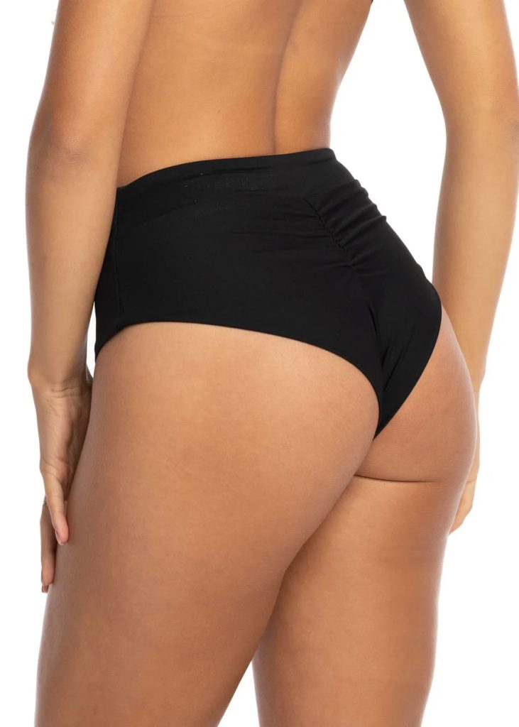 brazyliany kąpielowe seksowne majtki bikini z wysokim stanem wyszczuplające brzuch modelujące czarne bikini brazyliany ze szwem luksusowe marki