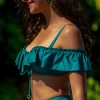 Samanta Cup Biustonosz kąpielowy push up góra od bikini typu hiszpanka Butelkowa zieleń zielony kostium kąpielowy dwuczęściowy 18