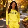 limonkowa bluza z kapryrem komplet dresowy damski cieple dresy damskie polska marka (5)