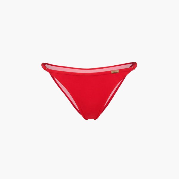 regulowane majtki od bikini skąpe na paseczkach czerwone czerwony dół od bikini czerwone bikini czerwone stroje kąpielowe dwuczęściowe (1)