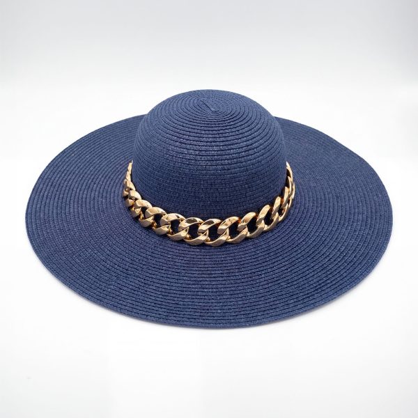 Luksusowy damski kapelusz przeciwsłoneczny w stylu glamour Plażowy kapelusz słomkowy LK 001 Navy Blue (3) Luksusowy damski kapelusz przeciwsłoneczny w stylu glamour Plażowy kapelusz słomkowy LK 001 Navy Blue (3)