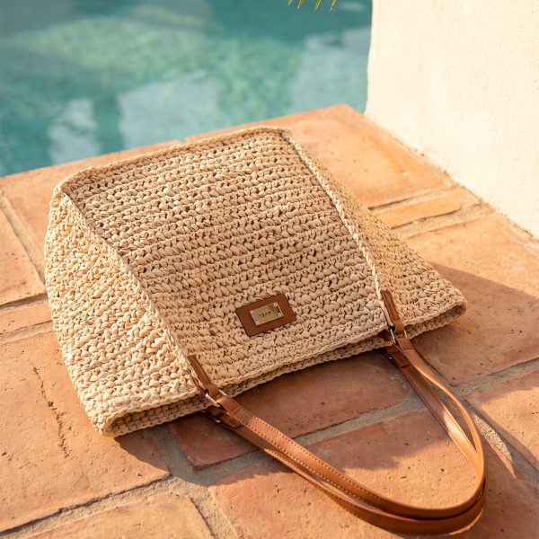 Pleciona torebka shopper w stylu śródziemnomorskim shopperka słomiana na plażę na lato (3) Pleciona torebka shopper w stylu śródziemnomorskim shopperka słomiana na plażę na lato (3)
