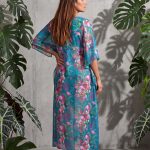 TURKUSOWE bikini w kwiaty greckie hawajskie bikini z wbudowanym push up i wysokim stanem bikini luksusowe kwiatowe kobiece różowe dwuczęścuiowe stroje kąpielowe modne (42)